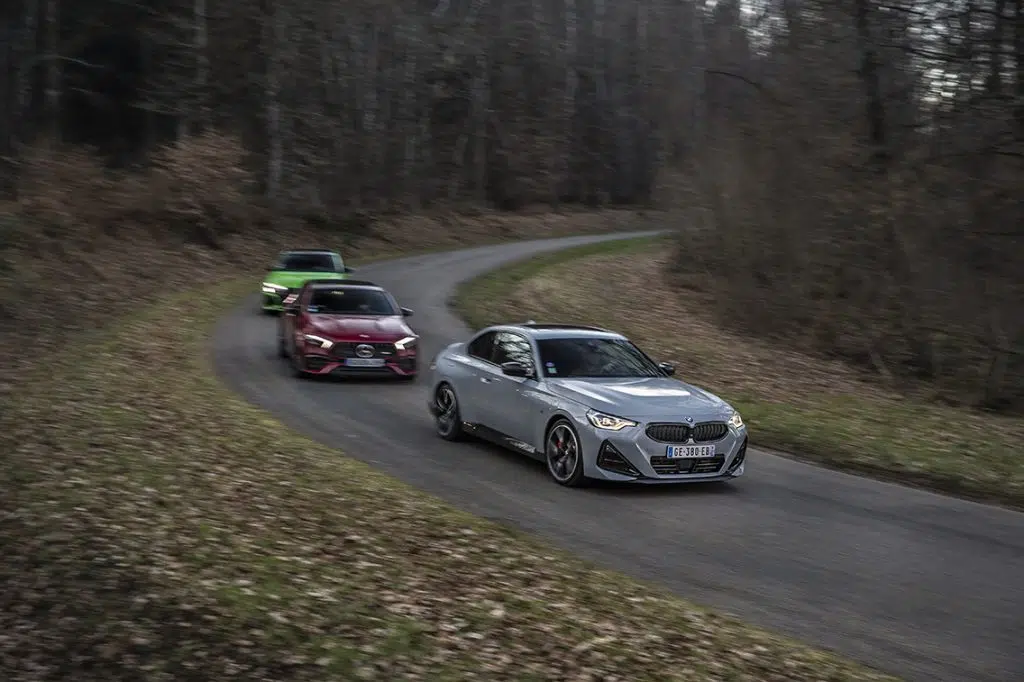 match comparo audi rs3, bmw m240i, mercedes amg a45s