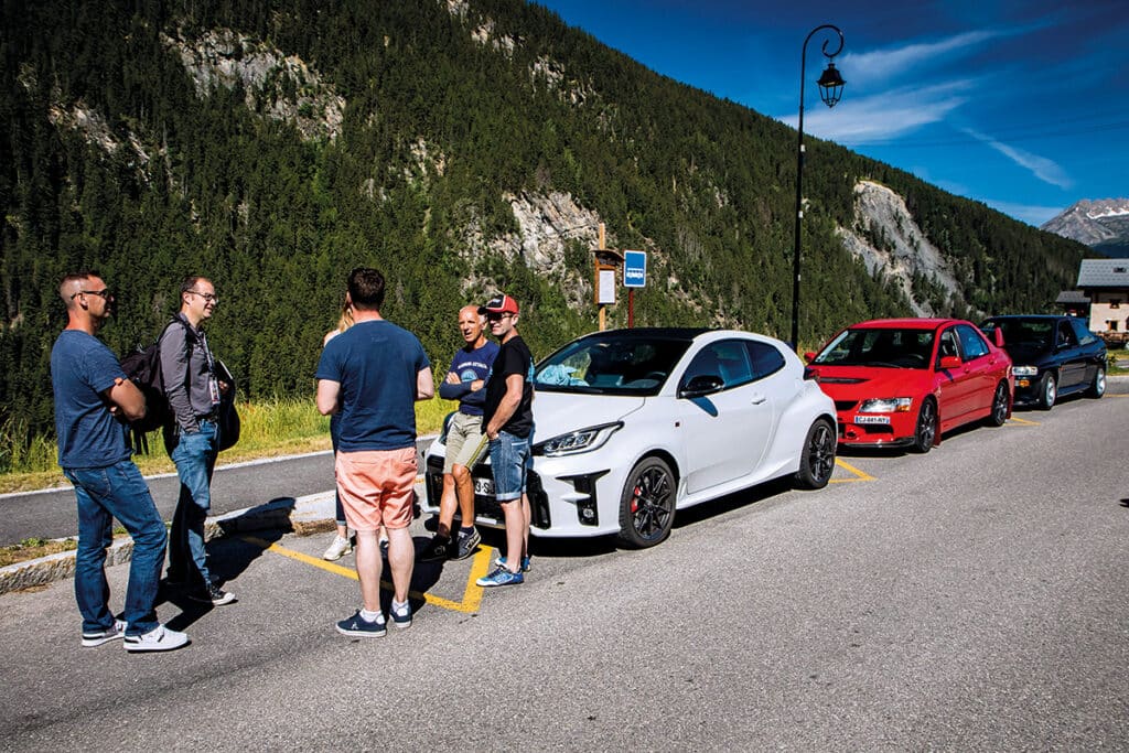 gr yaris escort cosworth mitsu evo 1