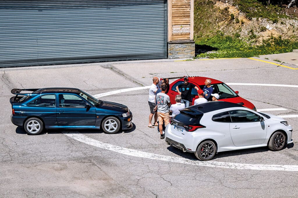 gr yaris escort cosworth mitsu evo 11