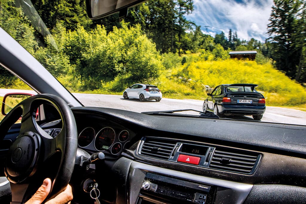 gr yaris escort cosworth mitsu evo 8