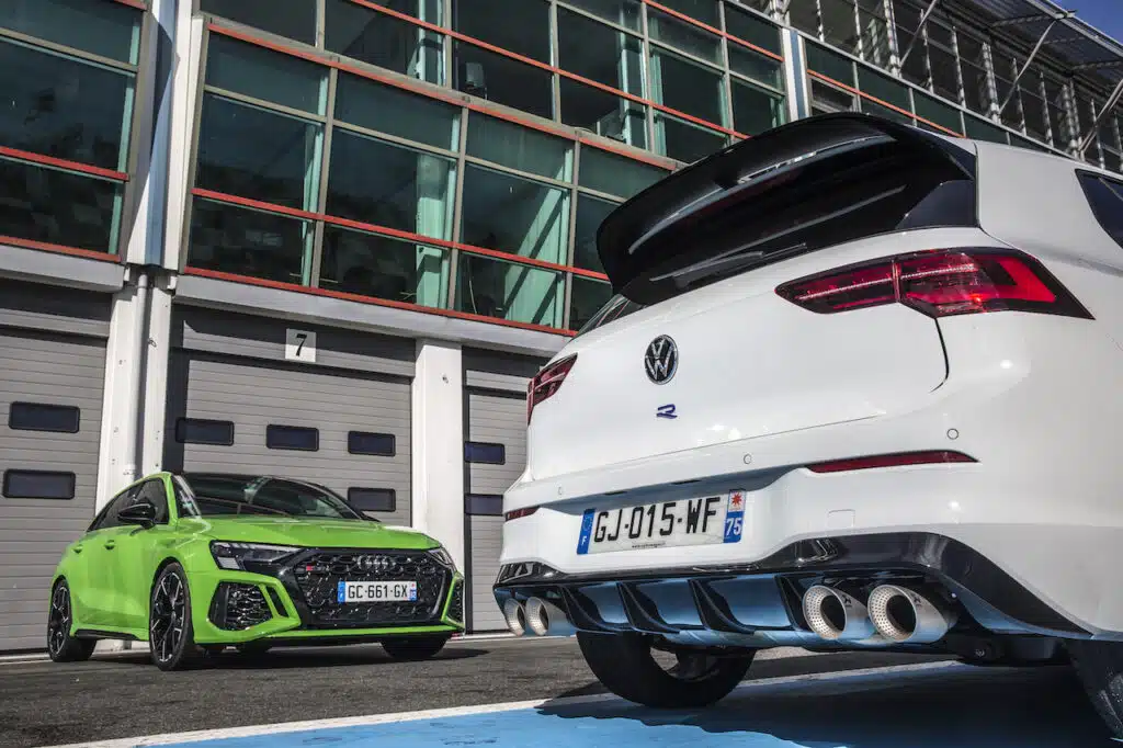 volkswagen golf r 20 ans / audi rs3