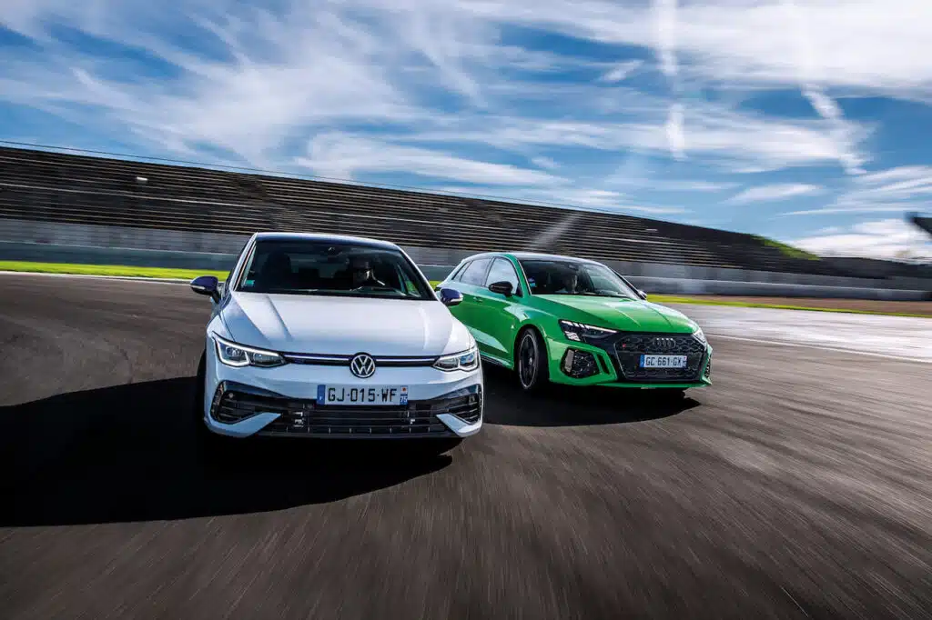 volkswagen golf r 20 ans / audi rs3